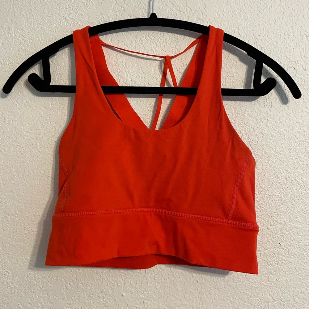 Red sports bra!